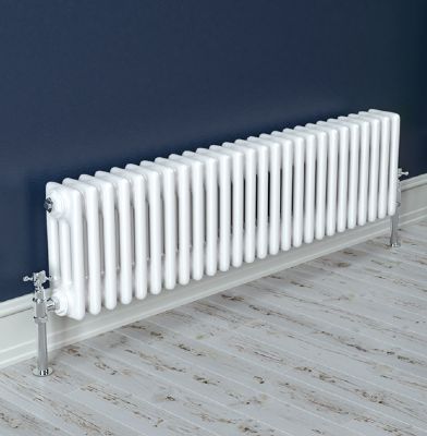 REINA COLONA WHITE 3 COLUMN TRADITIONAL/DESIGNER HORIZONTAL RADIATOR H300mm x W1010mm, 3/C322 REINA COLONA WHITE 3 COLUMN TRADITIONAL/DESIGNER HORIZONTAL RADIATOR H300mm x W1010mm, 3/C322